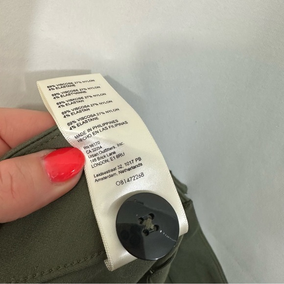 Anthropologie Maeve The Colette High Rise Wide Leg Ponte Pants in Olive Green - Picture 12 of 12